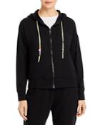 Terez Beaded Zip Front Hoodie