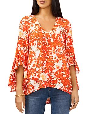 Vince Camuto V Neck Flutter Top