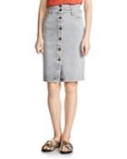 Maje Jemmie Denim Pencil Skirt