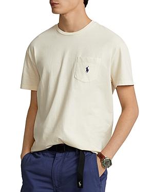 Polo Ralph Lauren Cotton & Linen Logo Embroidered Pocket Tee