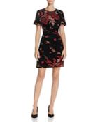 French Connection Wilma Devore Floral Mini Dress