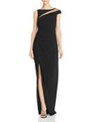 Adrianna Papell Asymmetric Draped Gown