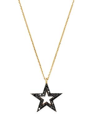 Bloomingdale's Black Diamond Star Pendant Necklace In 14k Yellow Gold, 0.25 Ct. T.w. - 100% Exclusive