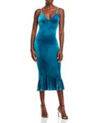 Norma Kamali Fitted Velvet Slip Dress