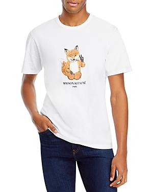 Maison Kitsune All Right Cotton Fox Logo Graphic Tee