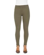 Lysse Denim Leggings In Olive