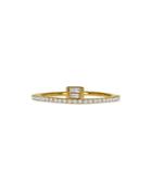 Moon & Meadow 14k Yellow Gold Diamond Baguette And Round Stack Ring