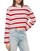 Allsaints Benno Striped Cropped Tee