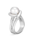 John Hardy Sterling Silver Bamboo Cultured Freshwater Pearl Ring
