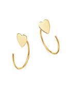 Moon & Meadow Heart Front-to-back Earrings In 14k Yellow Gold - 100% Exclusive