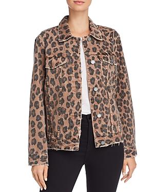 Blanknyc Leopard Print Denim Jacket