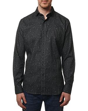 Robert Graham Conifer Brushed Cotton Paisley Skull Print Tailored Fit Button Down Shirt