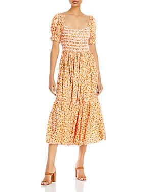 Aqua Puff Sleeve Smocked Maxi Dress - 100% Exclusive