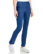 Lysse Roll Boyfriend Jeggings In Mid Wash