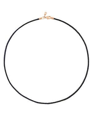 Tous Navy Blue Cord Choker Necklace, 15.75