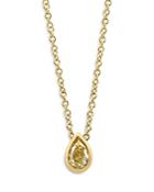 Bloomingdale's Yellow Diamond Pear Cut Solitaire Pendant Necklace In 14k Yellow Gold, 0.37 Ct. T.w. - 100% Exclusive