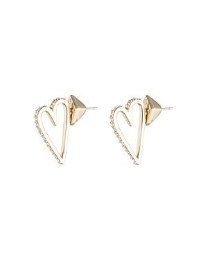 Alexis Bittar Crystal Embellished Heart Stud Earrings