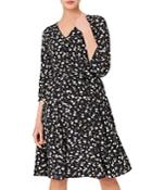 Hobbs London Elena Floral Print Belted Dress