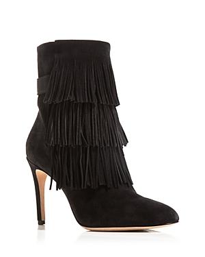 Via Spiga Vesta Fringe High Heel Booties