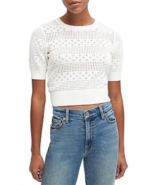 7 For All Mankind Pointelle Crewneck Top