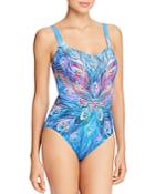 Gottex Feather-print One Piece Swimsuit