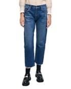 Maje Polly High Rise Straight Leg Jeans In Blue