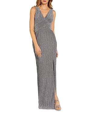 Adrianna Papell Metallic Column Gown