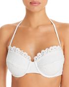Shoshanna Floral Eyelet Underwire Bikini Top