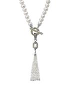 Lagos Sterling Silver & 18k Yellow Gold Luna Cultured Freshwater Pearl Drop Necklace, 18