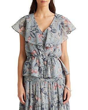 Lauren Ralph Lauren Floral Print Peplum Blouse