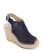 Kenneth Cole Women's Olivia Perforated Espadrille Wedge Heel Sandals