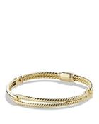 David Yurman Petite Pave Labyrinth Single-loop Bracelet In Gold