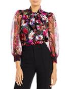Alice And Olivia Brentley Floral Print Top