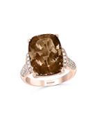 Bloomingdale's Smoky Quartz & Diamond Statement Ring In 14k Rose Gold - 100% Exclusive