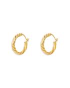 Argento Vivo Twist Hoop Earrings In 14k Gold Plated Sterling Silver