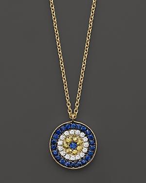 Meira T 14k Yellow Gold/diamond Evil Eye Necklace, 16