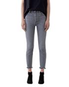 Agolde Nico High Rise Cropped Skinny Jeans In Risk