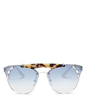 Prada Mirrored Round Embellished Sunglasses, 42mm