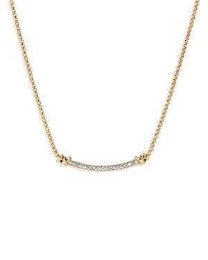 David Yurman Petite Helena Station Necklace In 18k Yellow Gold With Diamonds, 17