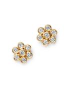 Bloomingdale's Diamond Bezel Set Flower Stud Earrings In 14k Yellow Gold, 0.45 Ct. T.w. - 100% Exclusive