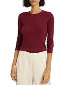 Reiss Michelle Scoop Neck Long Sleeve Top