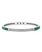 Lagos Sterling Silver Maya Malachite Thin Bangle