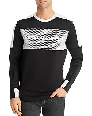 Karl Lagerfeld Paris Mesh Neoprene Logo Sweatshirt