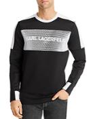 Karl Lagerfeld Paris Mesh Neoprene Logo Sweatshirt