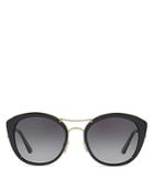 Burberry Women's Polarized Check Round Sunglasses, 53mm
