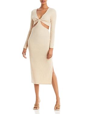Fore Ribbed Knit Cutout Dress