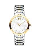 Movado Luno Two Tone Watch With Diamonds, 32mm