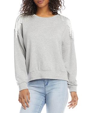Karen Kane Fringe Shoulder Sweatshirt