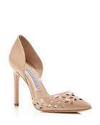 Charles David Contessa Perforated Pointed Toe D'orsay Pumps