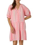 Velvet By Graham & Spencer Sophie Patterned Short Sleeved Dress